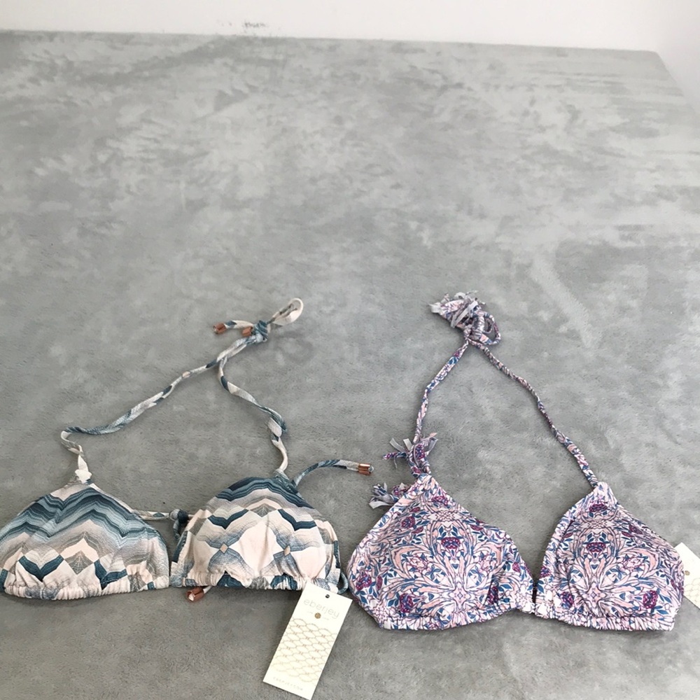 Eberjey Lot of 2 String Bikini Tops Size Small New